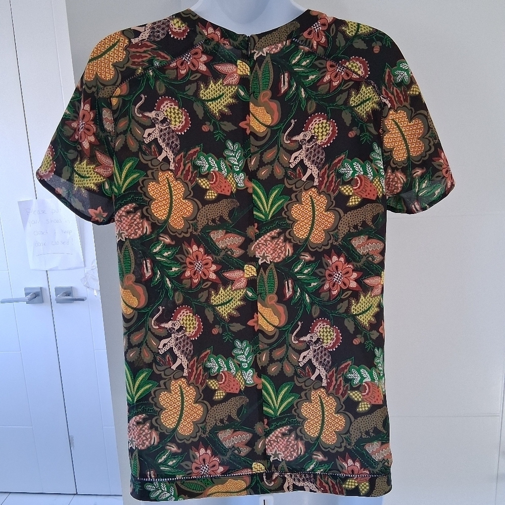 Scotch & Soda (Dans La Nuit)/ Colorful Jungle Print Blouse/ Size US S - Picture 6 of 17